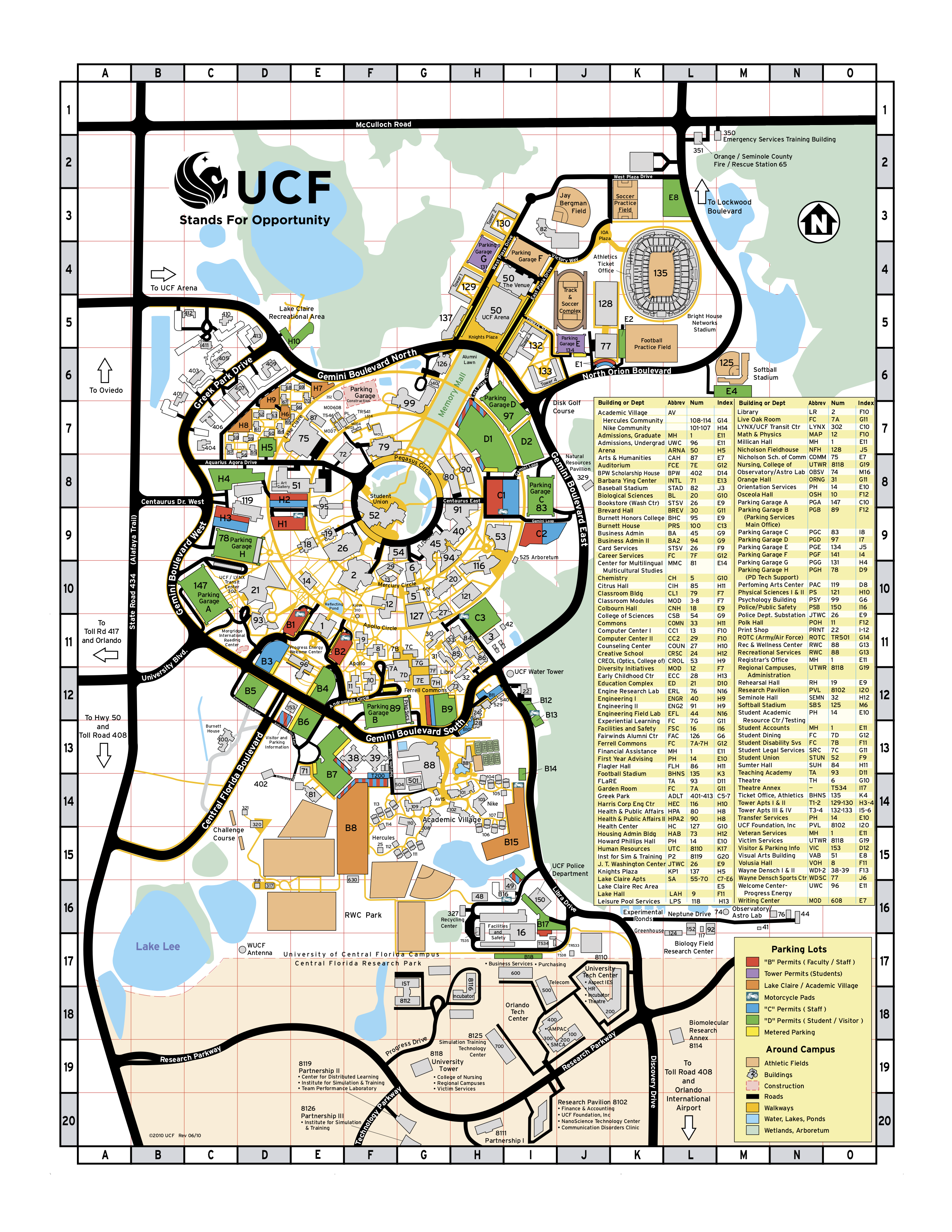 Map of UCF